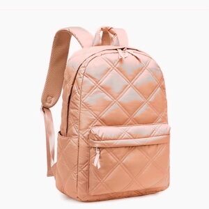 Quilted Tan Backpack